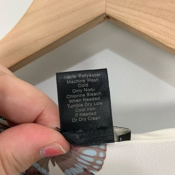 Ann Taylor White Ruffle Front Butterfly Blouse - Picture 6 of 6